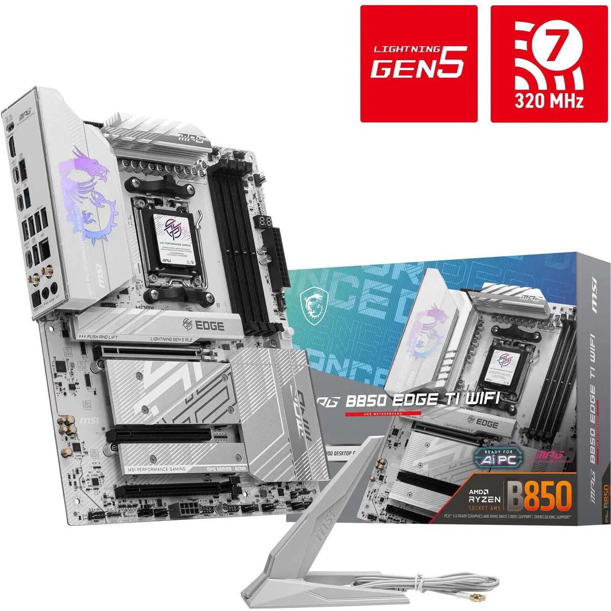 Motherboard MSI MPG B850 EDGE Ti WiFi Socket AM5 ATX