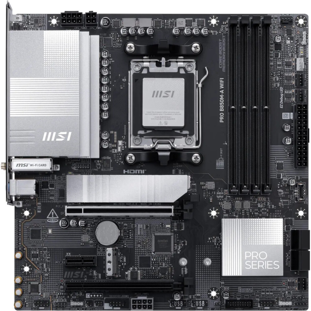 Motherboard MSI PRO B850M-A WIFI Socket AM5 Micro ATX - Imagen 2