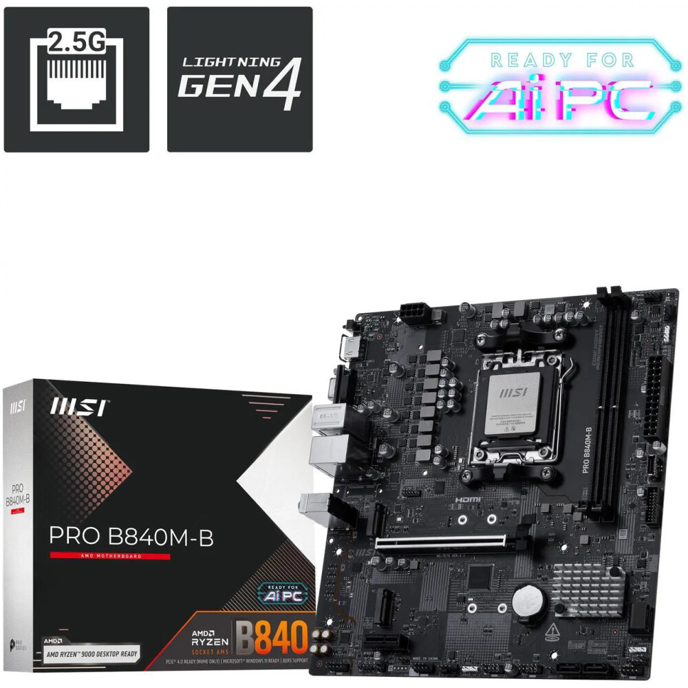 Motherboard MSI PRO B840M-B Socket AM5 Micro ATX - Imagen 6