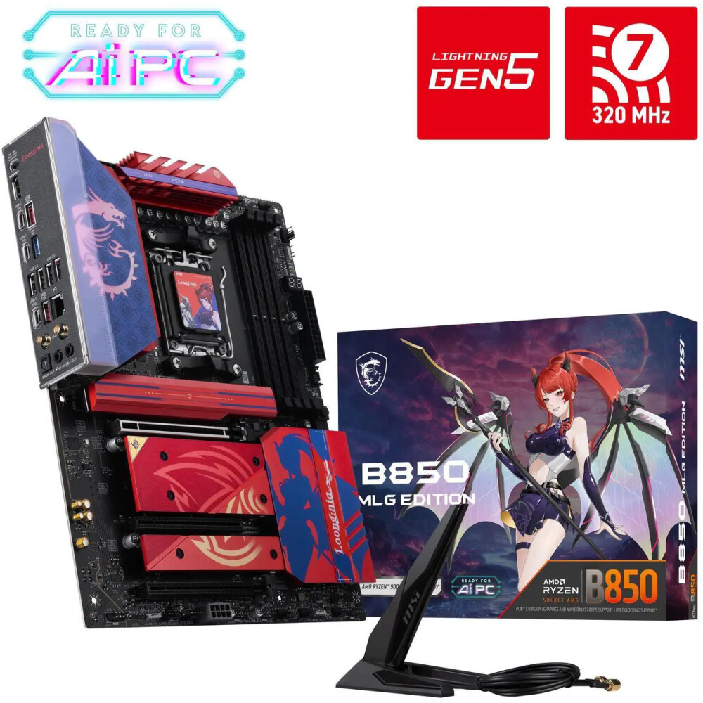 Motherboard MSI B850 MLG Edition Socket AM5 ATX - Imagen 1