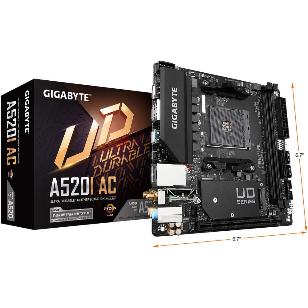 Motherboard GIGABYTE A520I AC Socket AM4 Mini ITX - Imagen 7