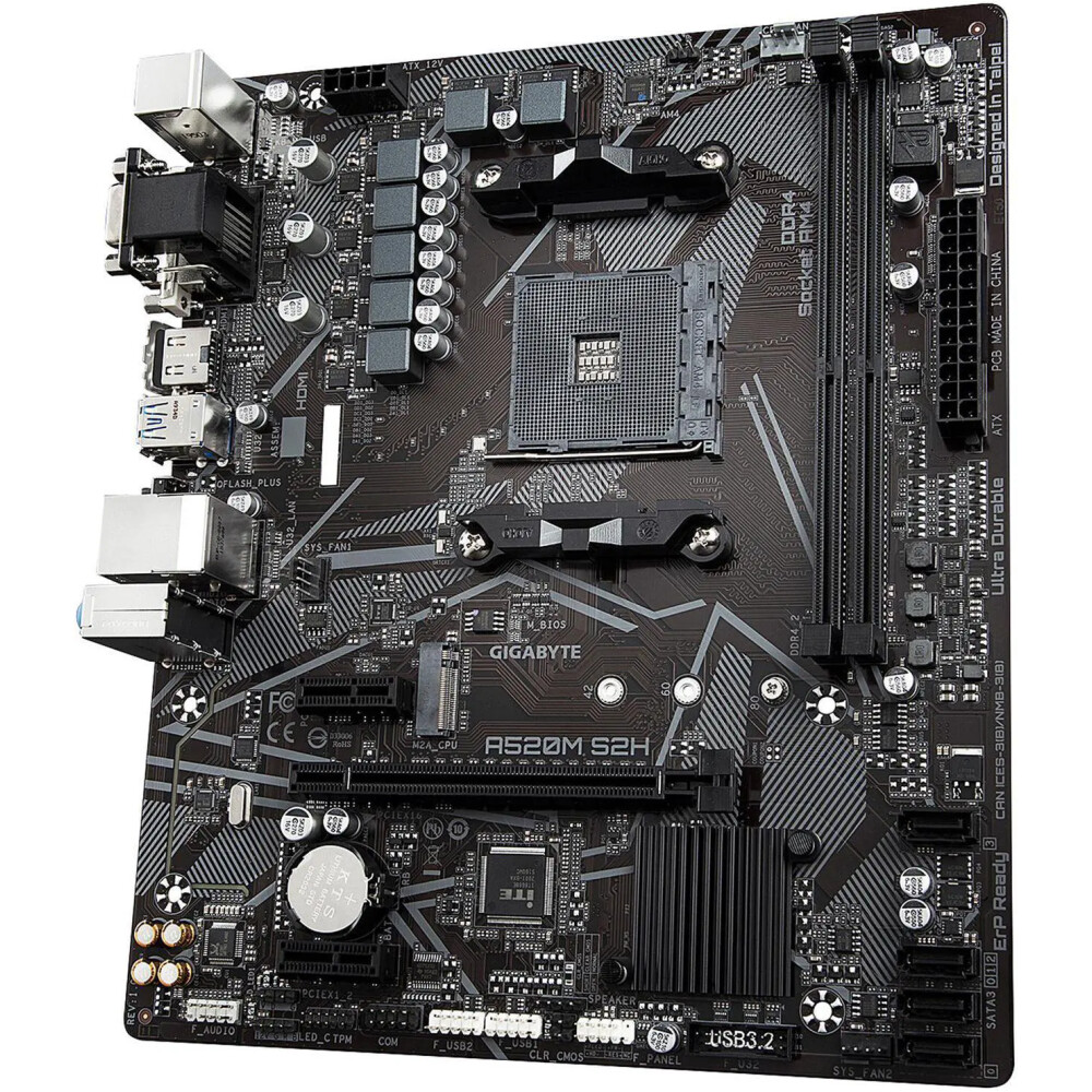 Motherboard GIGABYTE A520M S2H Socket AM4 Micro ATX - Imagen 3