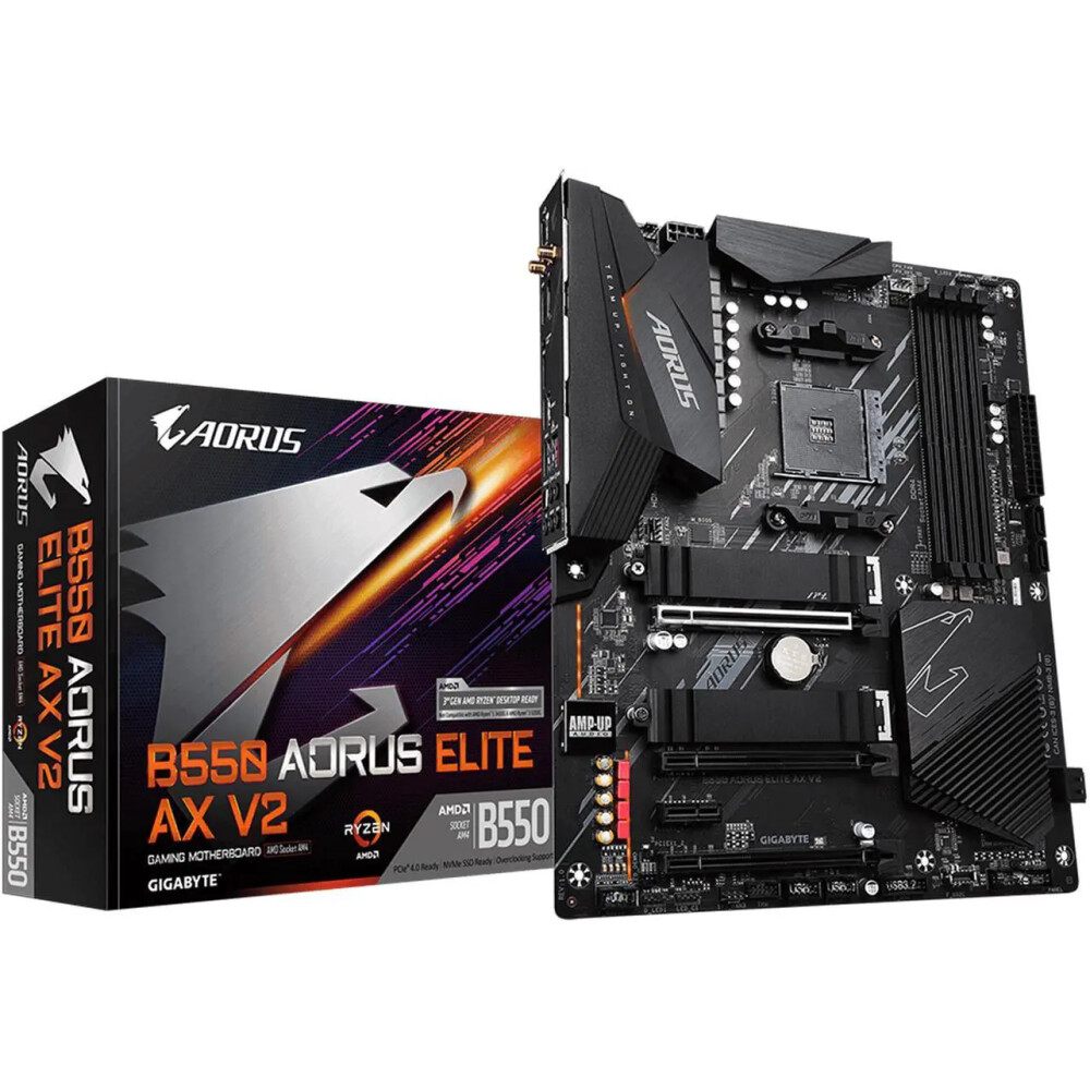 Motherboard GIGABYTE B550 AORUS ELITE AX V2 Socket AM4 ATX - Imagen 1