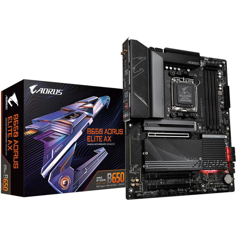 Motherboard GIGABYTE B650 AORUS ELITE AX Socket AM5 ATX - Imagen 1