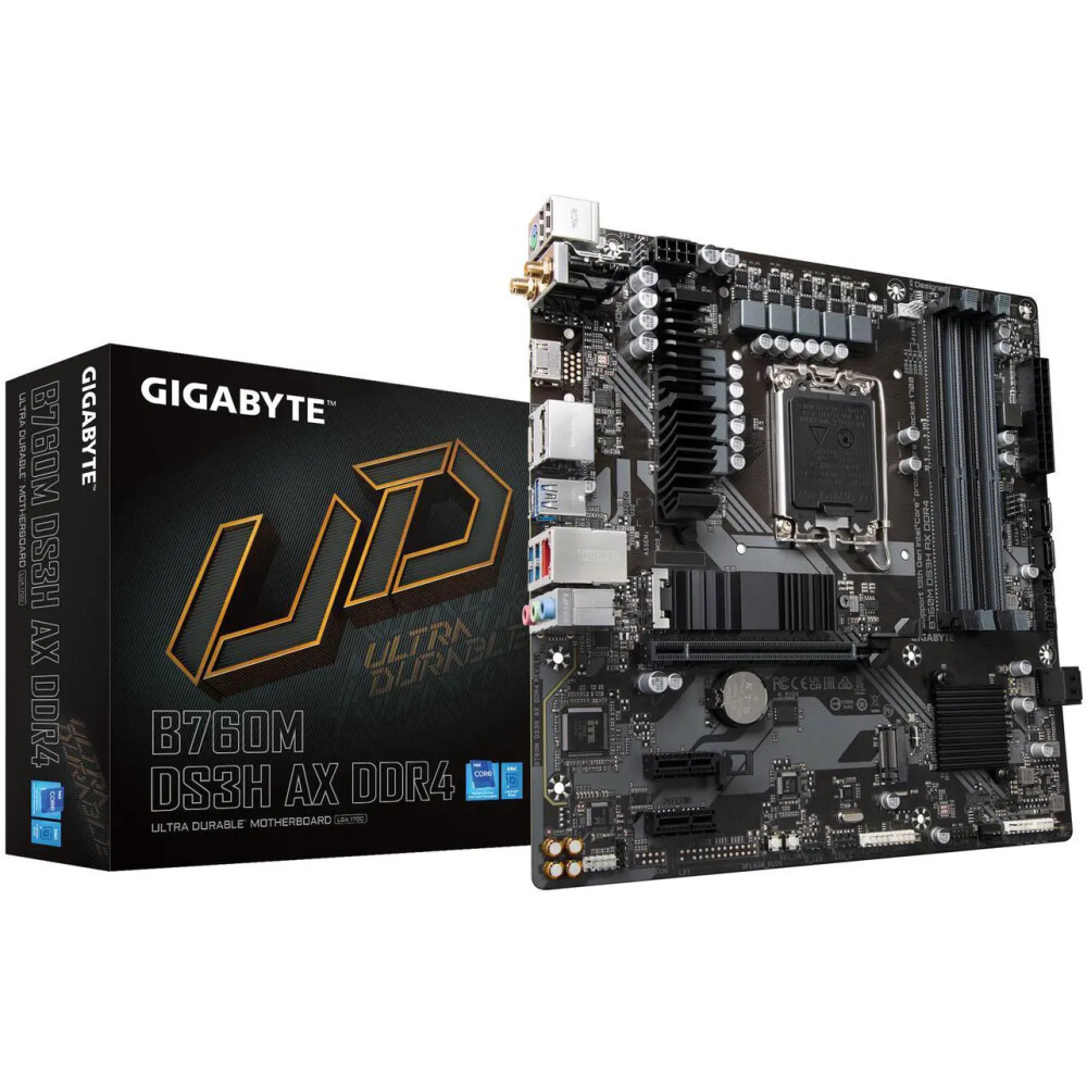 Motherboard GIGABYTE B760M DS3H AX DDR4 Socket LGA 1700 Micro ATX - Imagen 1