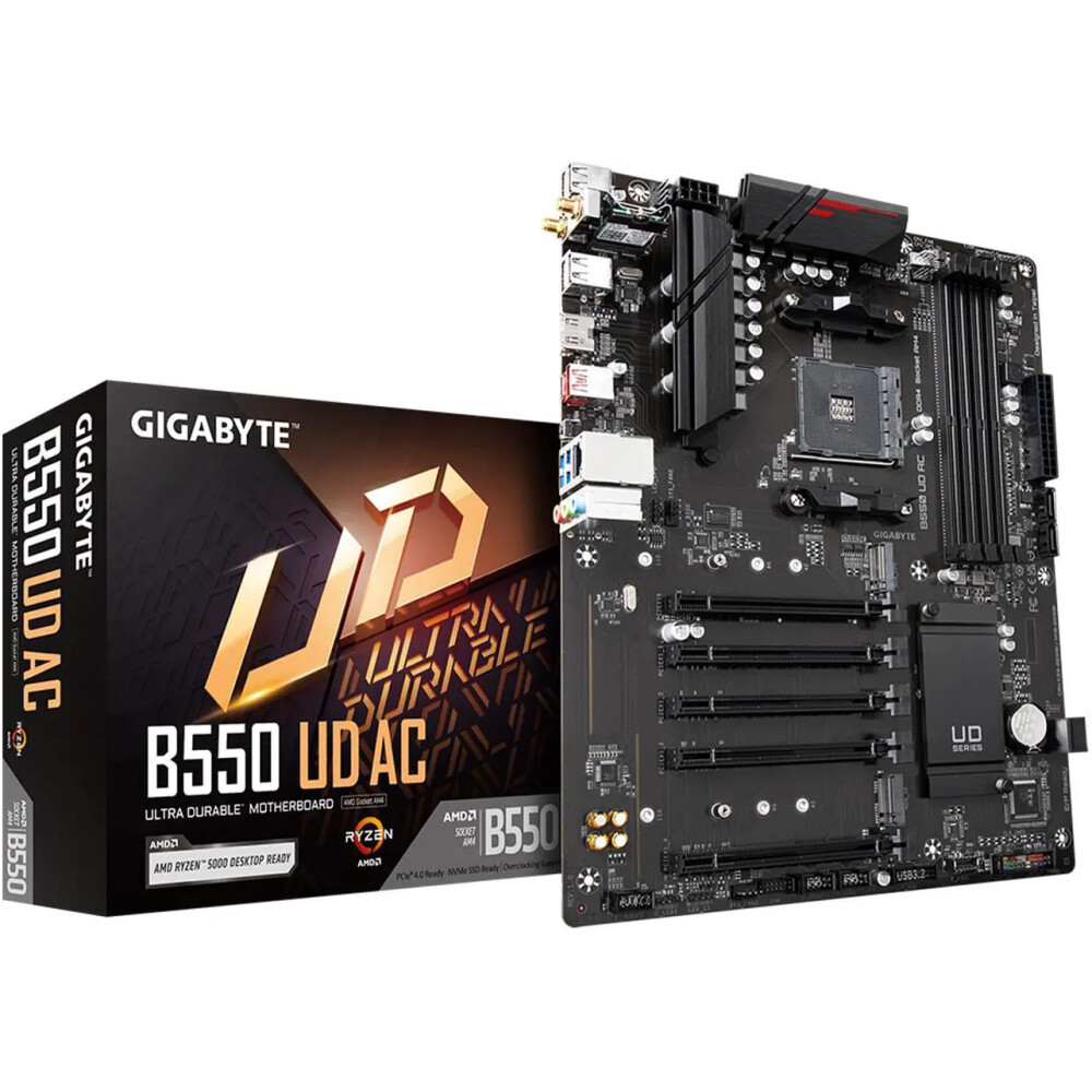 Motherboard GIGABYTE B550 UD AC Socket AM4 ATX - Imagen 1
