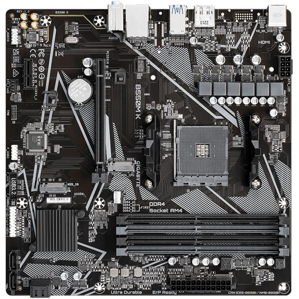 Motherboard GIGABYTE B550M K Socket AM4 Micro ATX - Imagen 6