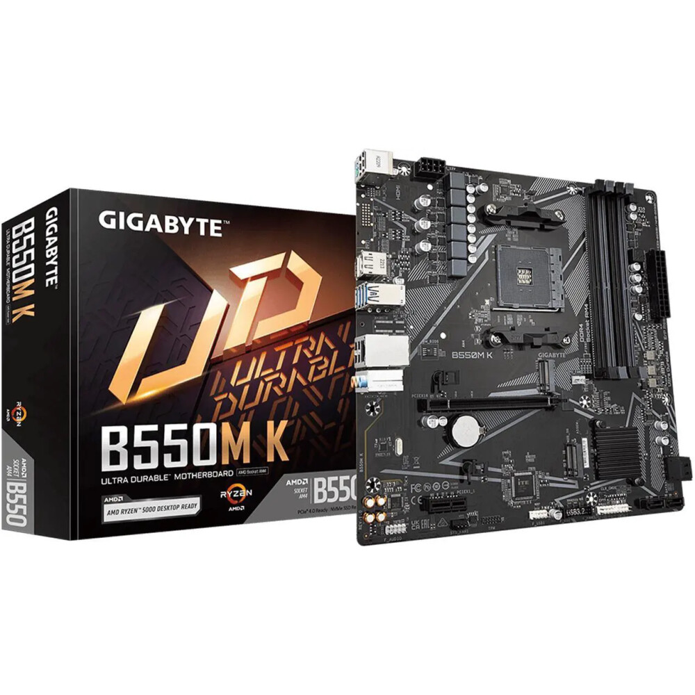 Motherboard GIGABYTE B550M K Socket AM4 Micro ATX - Imagen 1
