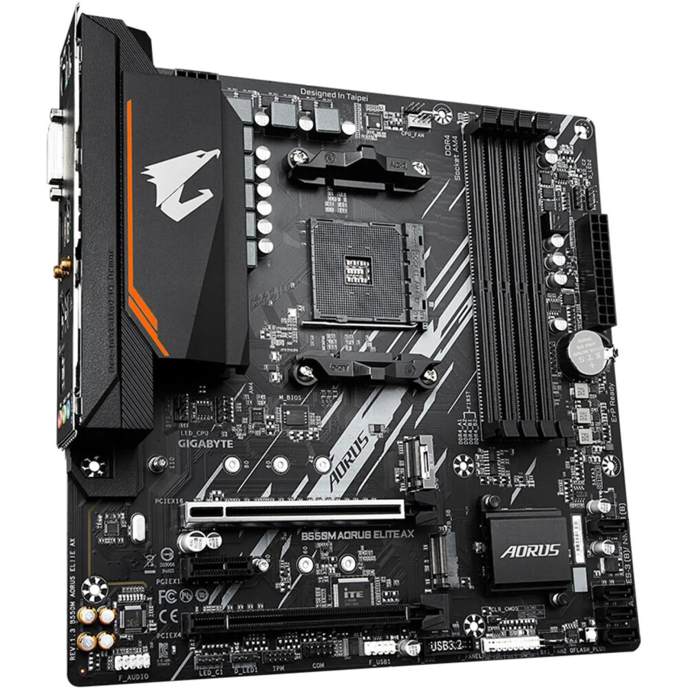 Motherboard GIGABYTE B550M AORUS ELITE AX Socket AM4 Micro ATX - Imagen 3