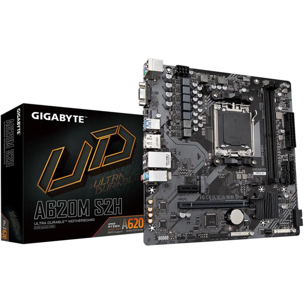 Motherboard GIGABYTE A620M S2H Socket AM5 Micro ATX - Imagen 1