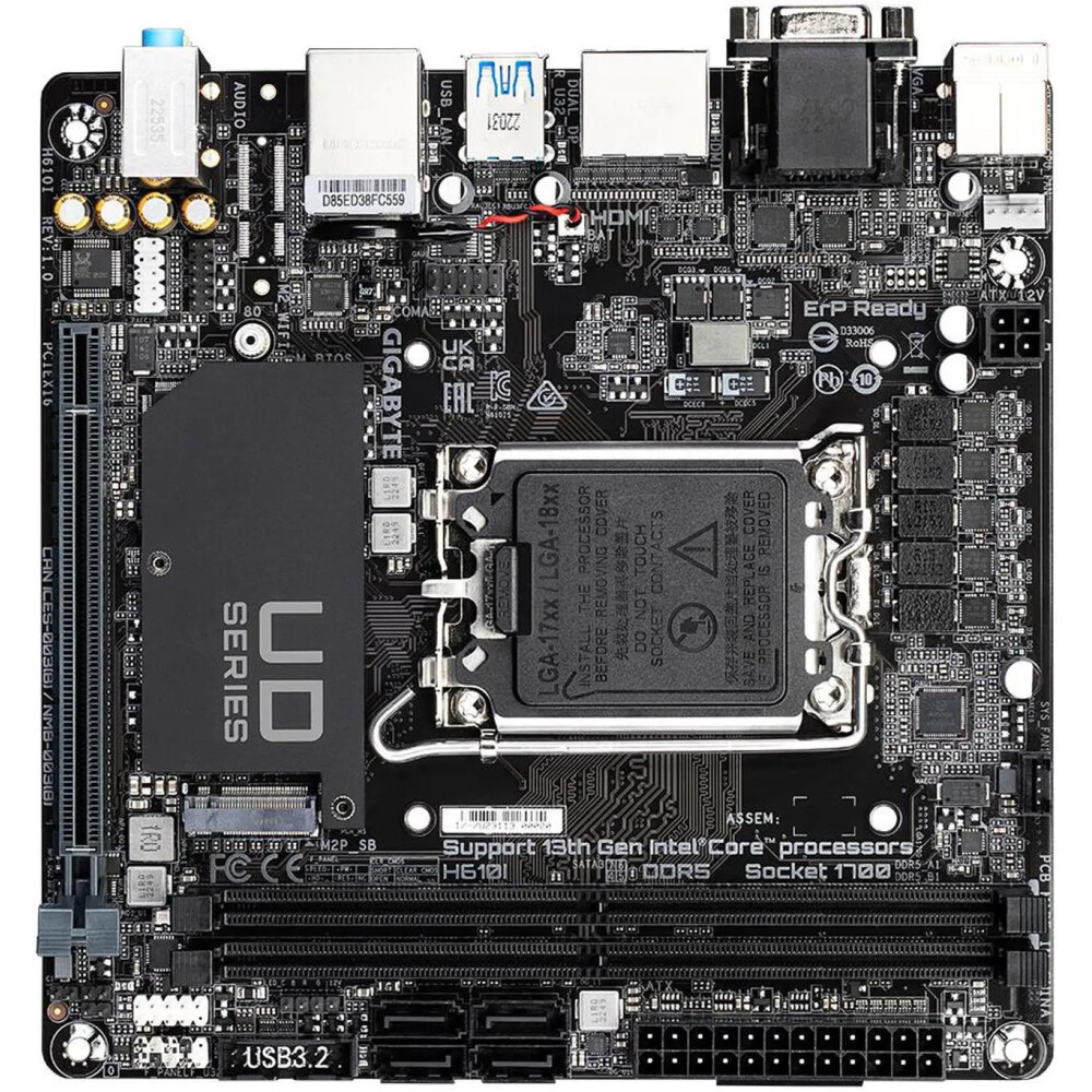 Motherboard GIGABYTE H610I Socket LGA 1700 Mini ITX - Imagen 5