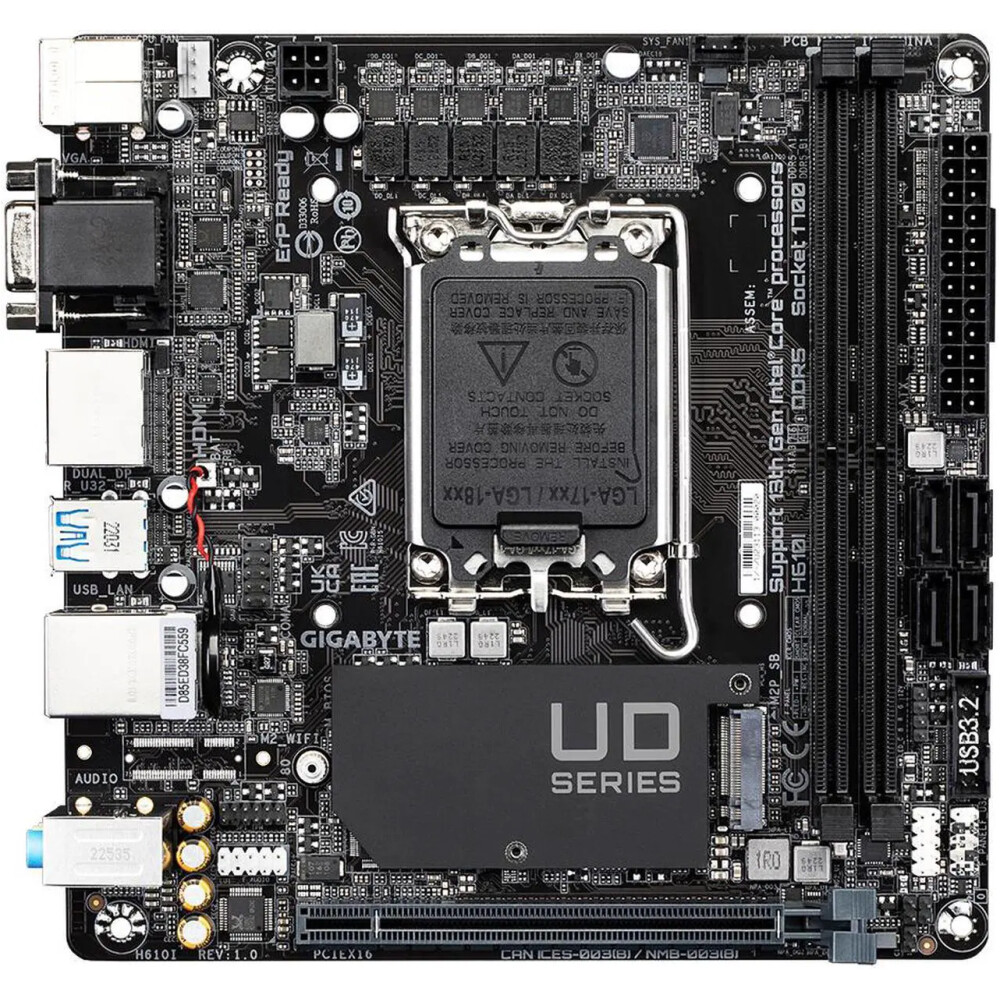 Motherboard GIGABYTE H610I Socket LGA 1700 Mini ITX - Imagen 2