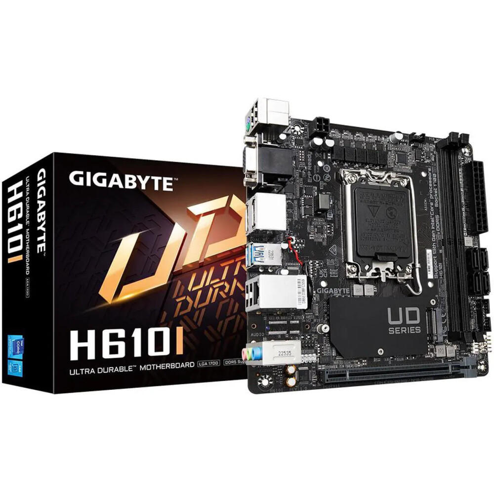 Motherboard GIGABYTE H610I Socket LGA 1700 Mini ITX - Imagen 1