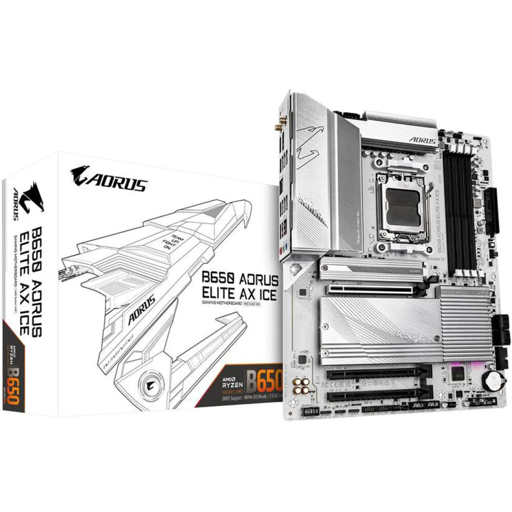 Motherboard GIGABYTE B650 AORUS ELITE AX ICE Socket AM5 ATX - Imagen 1