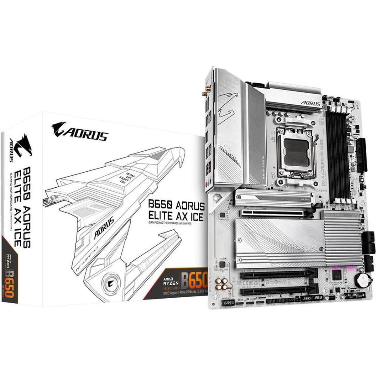 Motherboard GIGABYTE B650 AORUS ELITE AX ICE Socket AM5 ATX