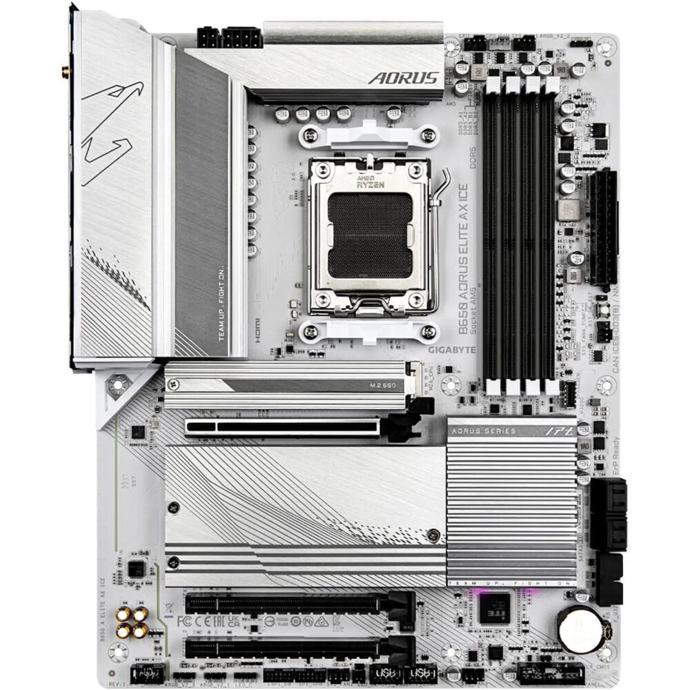 Motherboard GIGABYTE B650 AORUS ELITE AX ICE Socket AM5 ATX - Imagen 2