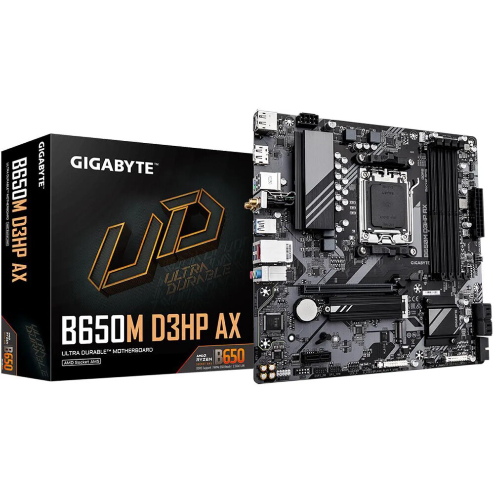 Motherboard GIGABYTE B650M D3HP AX Socket AM5 (LGA 1718) Micro ATX - Imagen 1