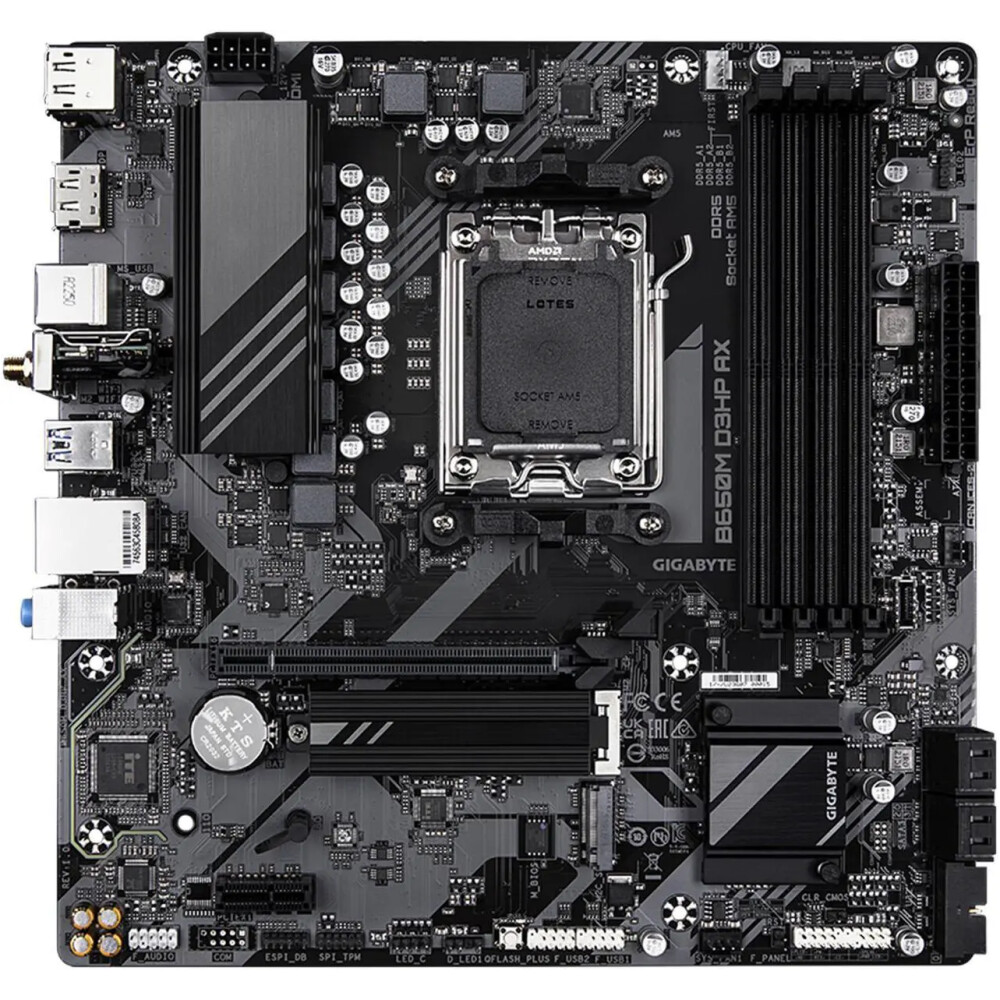 Motherboard GIGABYTE B650M D3HP AX Socket AM5 (LGA 1718) Micro ATX - Imagen 2
