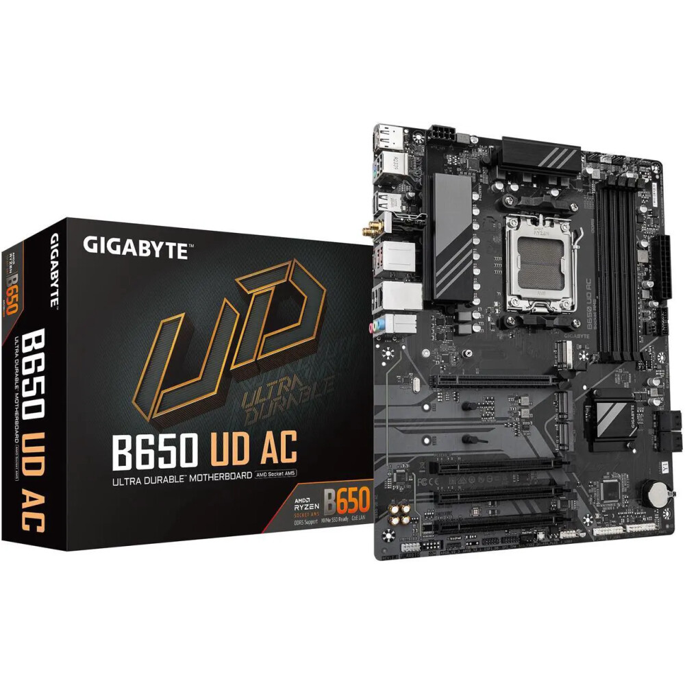 Motherboard GIGABYTE B650 UD AC Socket AM5 ATX - Imagen 1