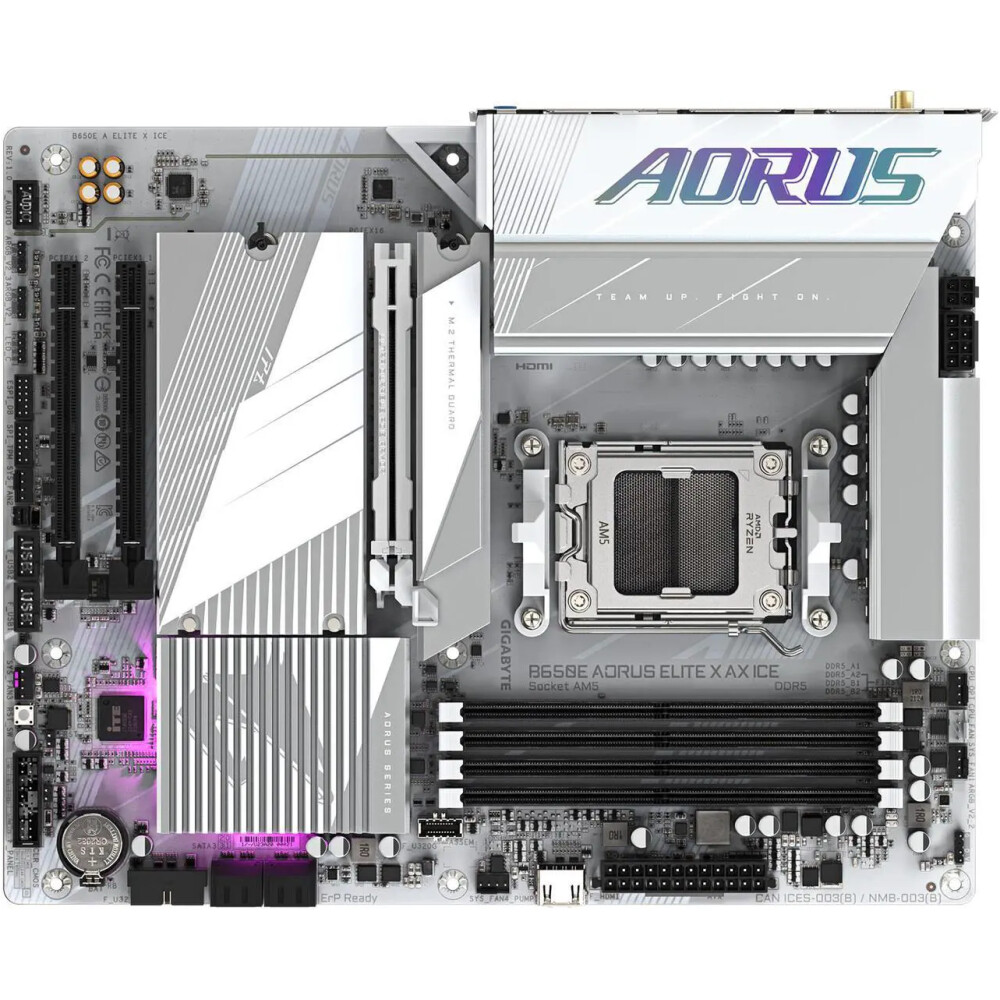 Motherboard GIGABYTE B650E AORUS ELITE X AX ICE Socket AM5 ATX - Imagen 5