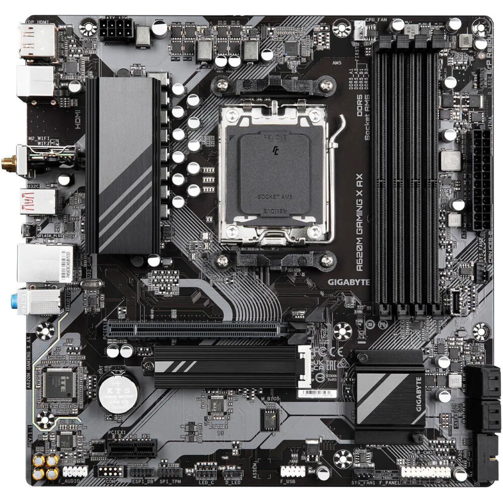 Motherboard GIGABYTE A620M GAMING X AX (Rev. 1.1) Socket AM5 (LGA 1718) Micro ATX - Imagen 2