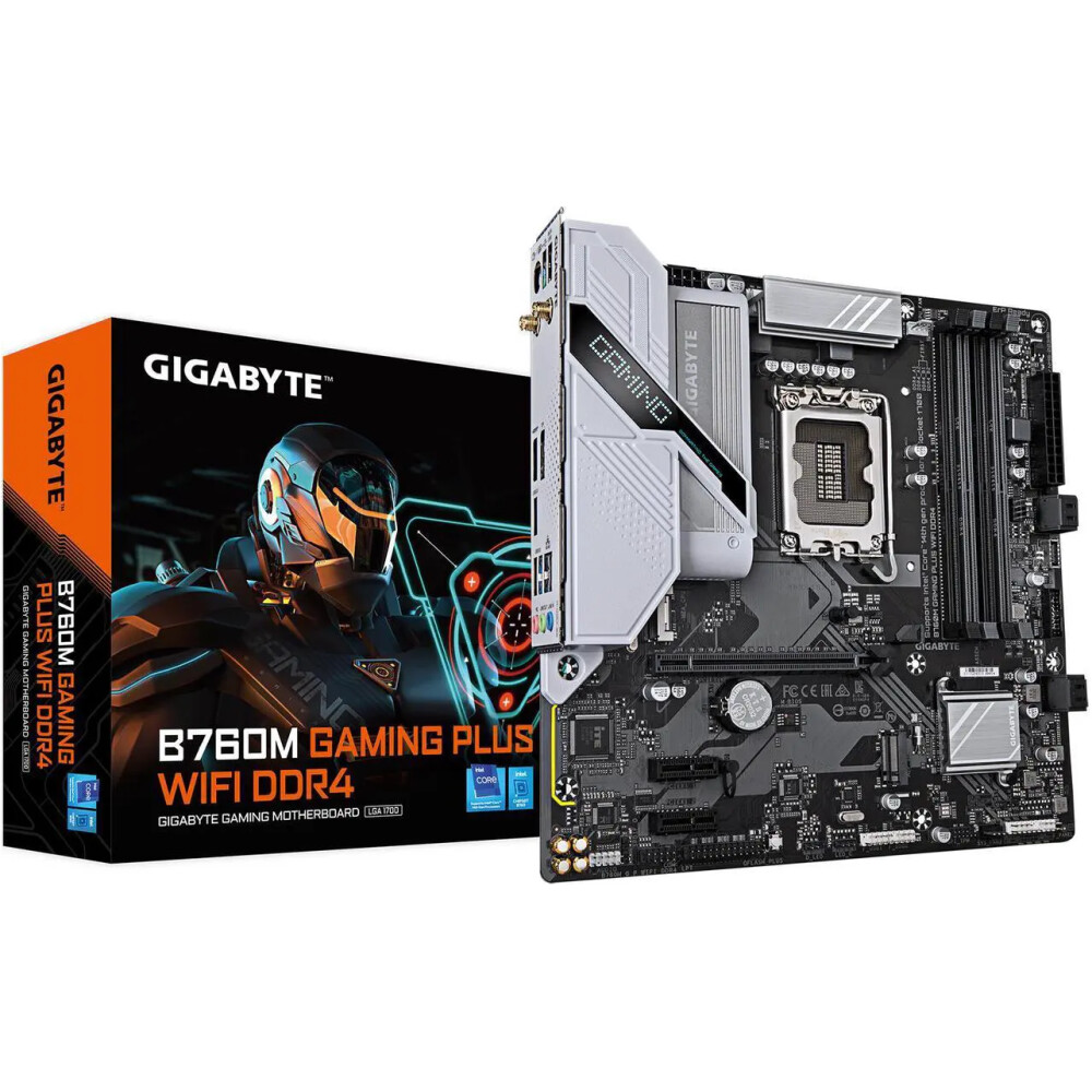 Motherboard GIGABYTE B760M GAMING PLUS WIFI DDR4 Socket LGA 1700 Micro ATX - Imagen 1