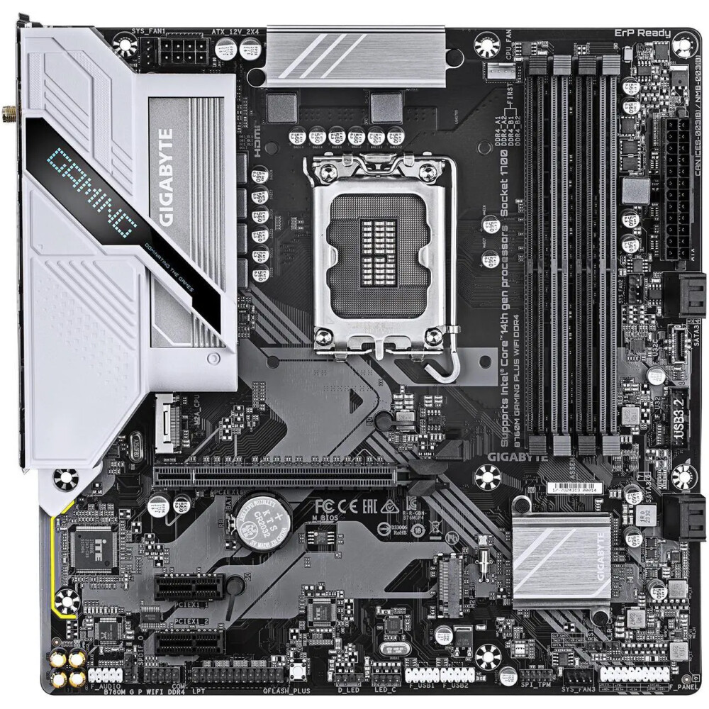 Motherboard GIGABYTE B760M GAMING PLUS WIFI DDR4 Socket LGA 1700 Micro ATX - Imagen 2