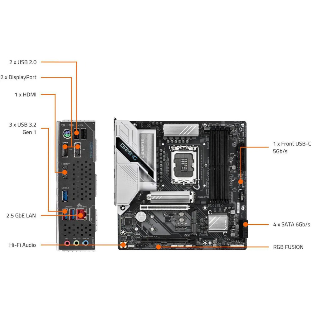 Motherboard GIGABYTE Z890M GAMING X Socket LGA 1851 Micro ATX - Imagen 4