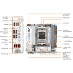 Motherboard GIGABYTE X870I AORUS PRO ICE Socket AM5 Mini ITX - Imagen 6