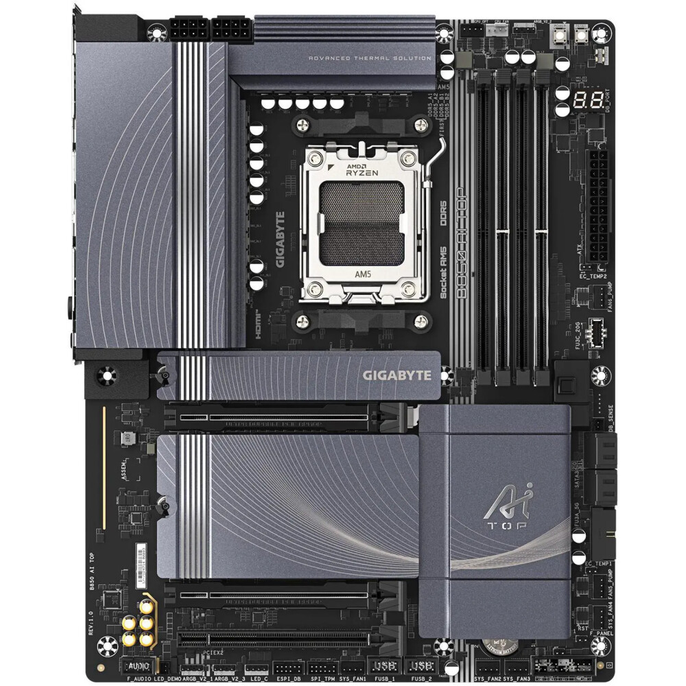 Motherboard GIGABYTE B850 AI TOP Socket AM5 ATX - Imagen 2