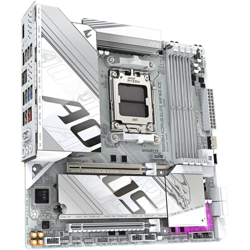 Motherboard GIGABYTE B850M AORUS ELITE WIFI6E ICE Socket AM5 Micro ATX - Imagen 3