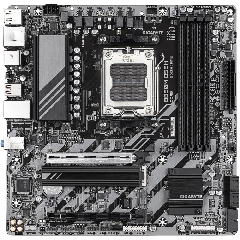 Motherboard GIGABYTE B850M DS3H Socket AM5 Micro ATX - Imagen 2