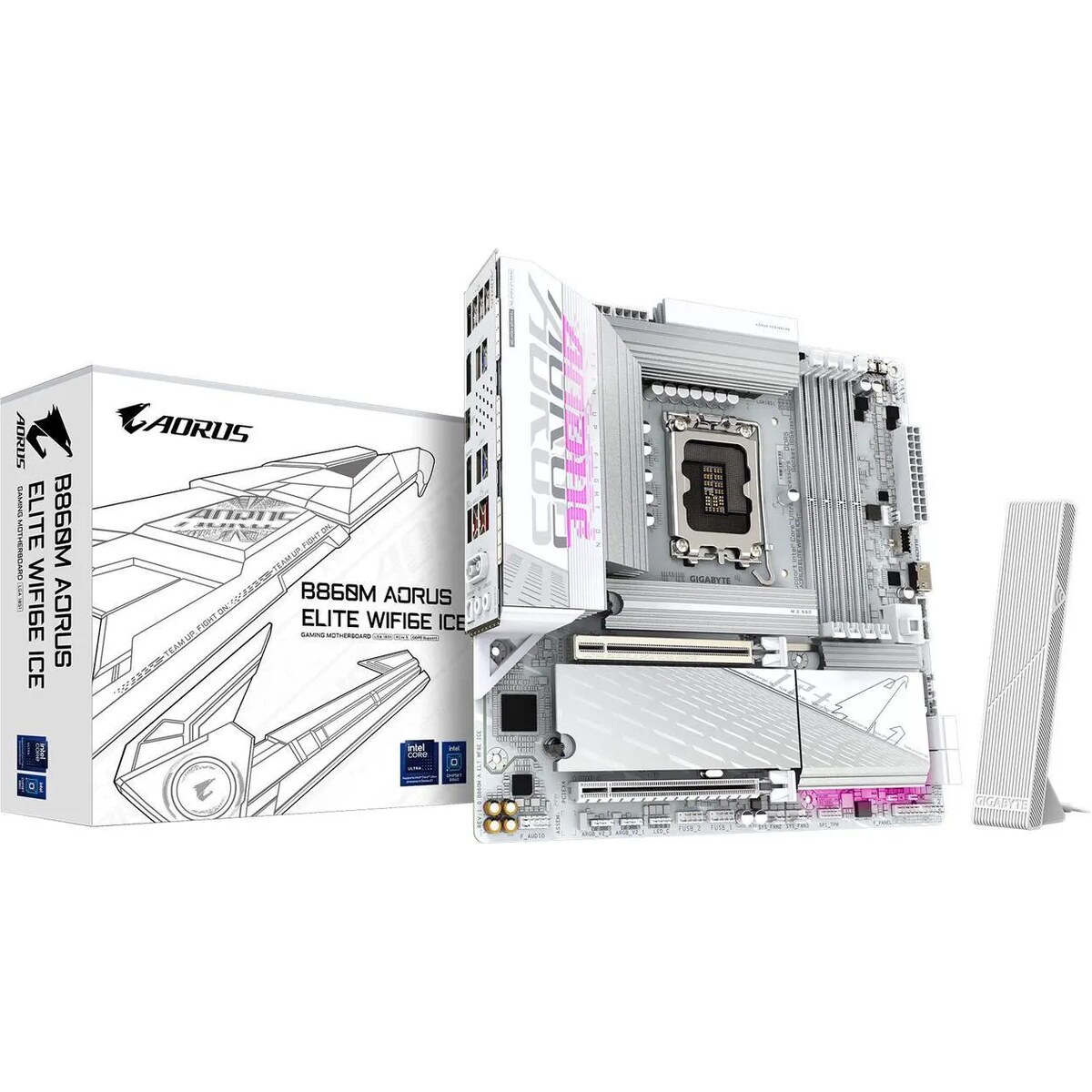 Motherboard GIGABYTE B860M AORUS ELITE WIFI6E ICE Socket LGA1851 Micro ATX