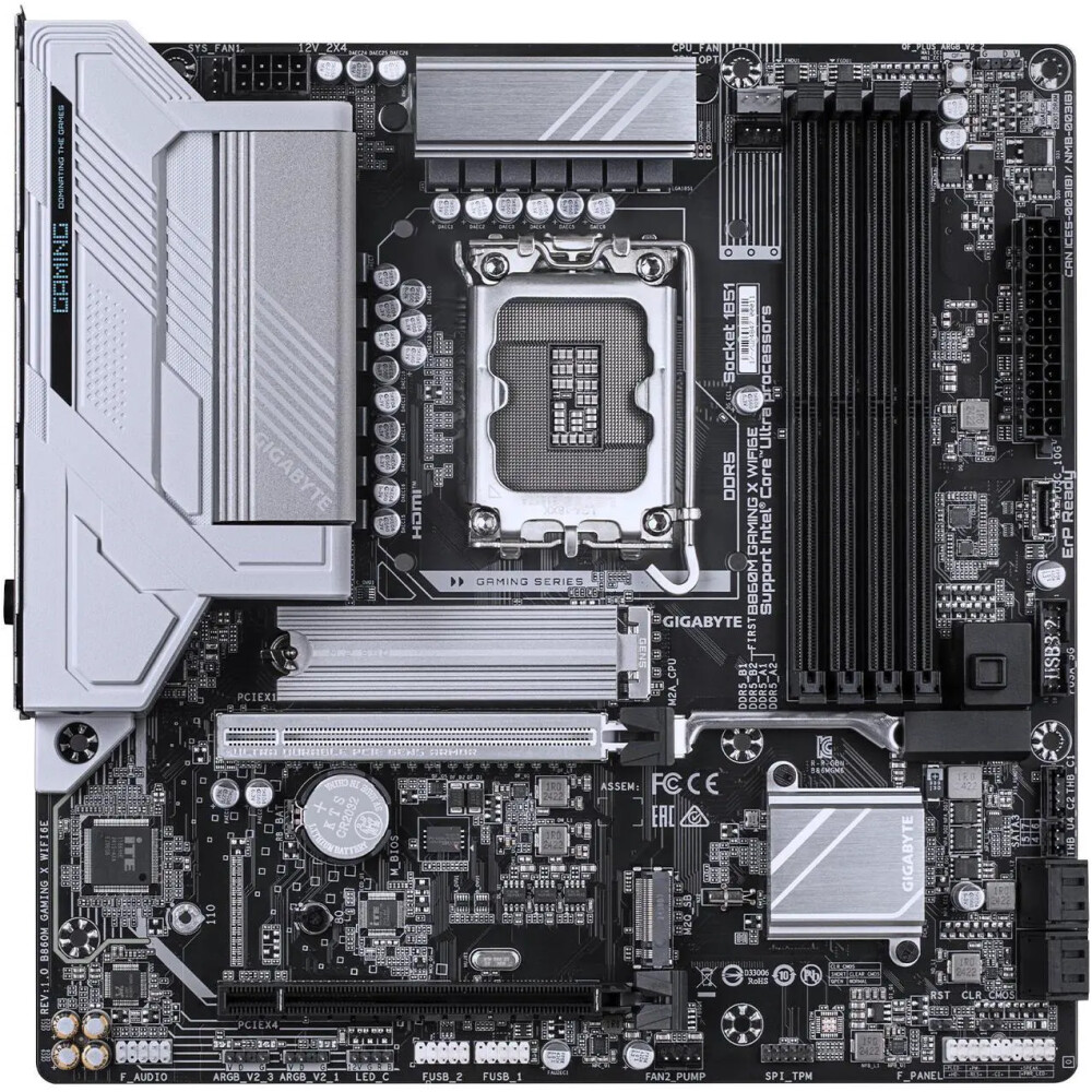 Motherboard GIGABYTE B860M GAMING X WIFI6E Socket LGA 1851 Micro ATX - Imagen 2