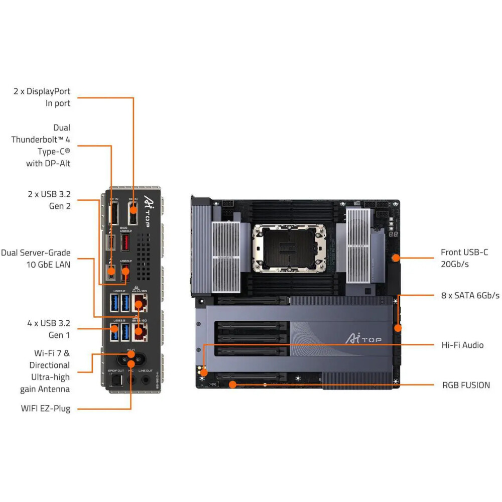 Motherboard GIGABYTE W790 AI TOP Socket LGA4677 E-ATX - Imagen 5