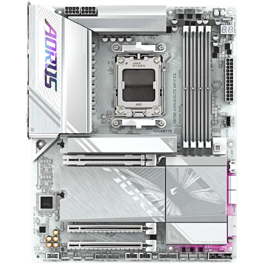 Motherboard GIGABYTE X870E AORUS ELITE WiFi 7 ICE Socket AM5 ATX - Imagen 2
