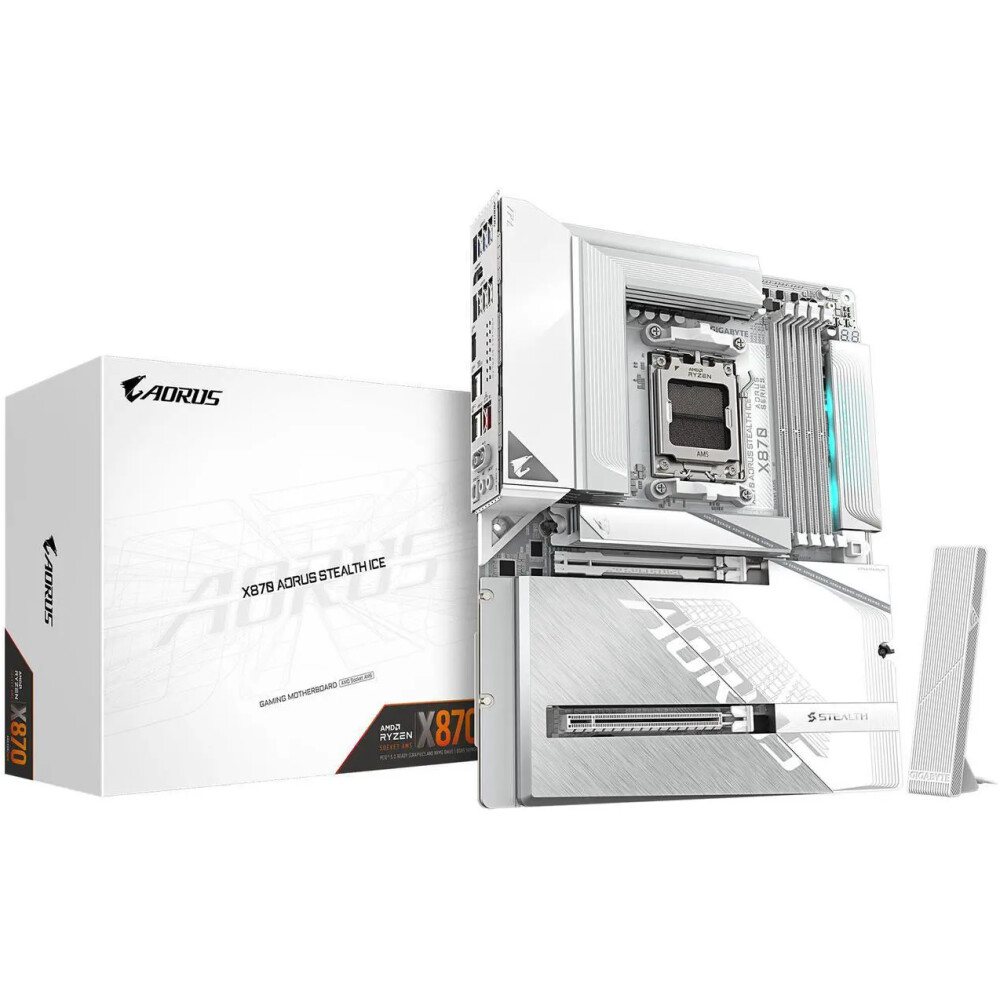 Motherboard GIGABYTE X870 AORUS STEALTH ICE Socket AM5 ATX - Imagen 1