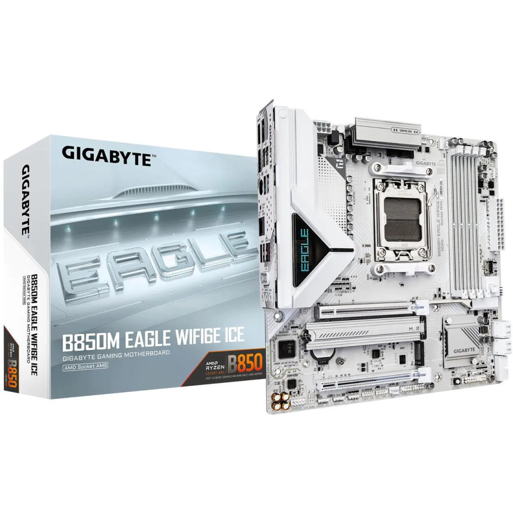 Motherboard GIGABYTE B850M EAGLE WIFI6E ICE Socket AM5 Micro ATX - Imagen 1