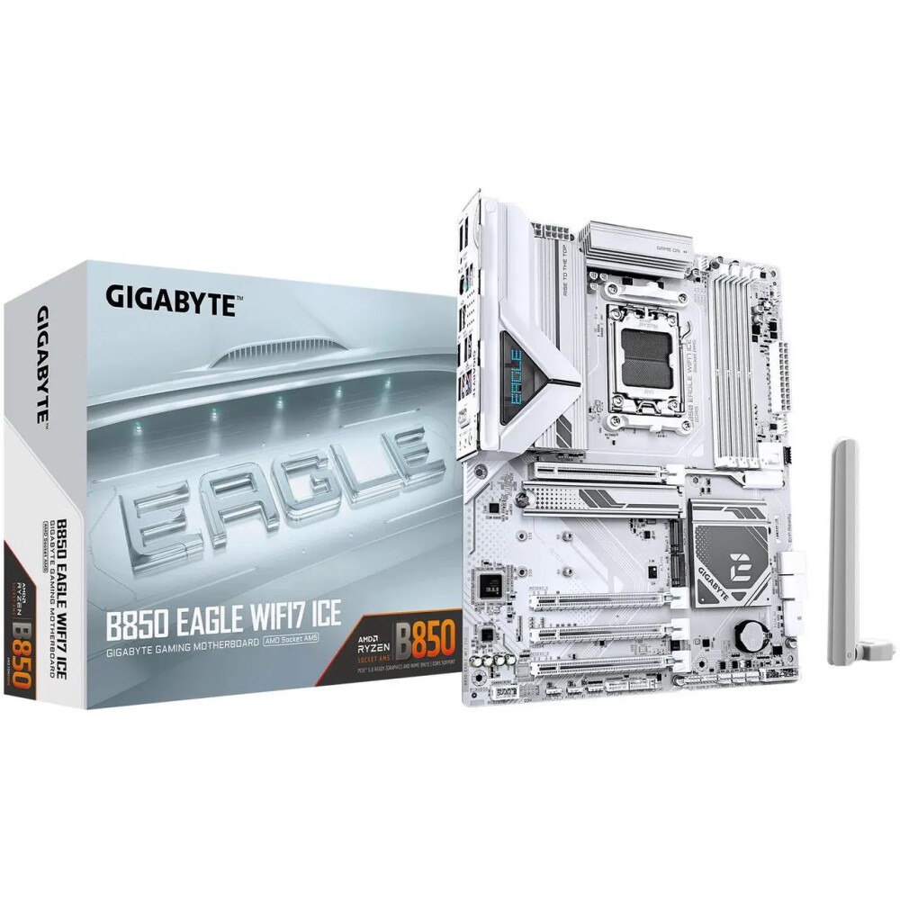Motherboard GIGABYTE B850 EAGLE WIFI7 ICE Socket AM5 ATX - Imagen 1