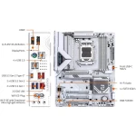 Motherboard GIGABYTE B850 EAGLE WIFI7 ICE Socket AM5 ATX - Imagen 5