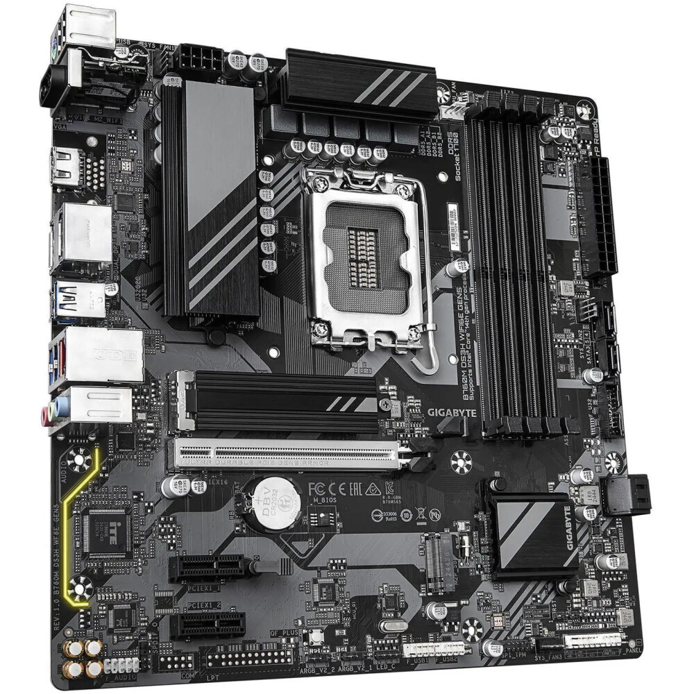 Motherboard GIGABYTE B760M DS3H WIFI6E GEN5 Socket LGA 1700 Micro ATX - Imagen 3