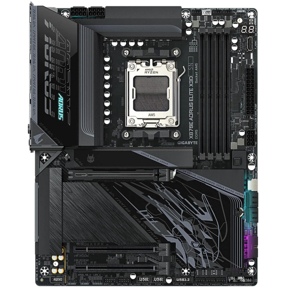 Motherboard GIGABYTE X870E AORUS ELITE X3D Socket AM5 ATX - Imagen 2