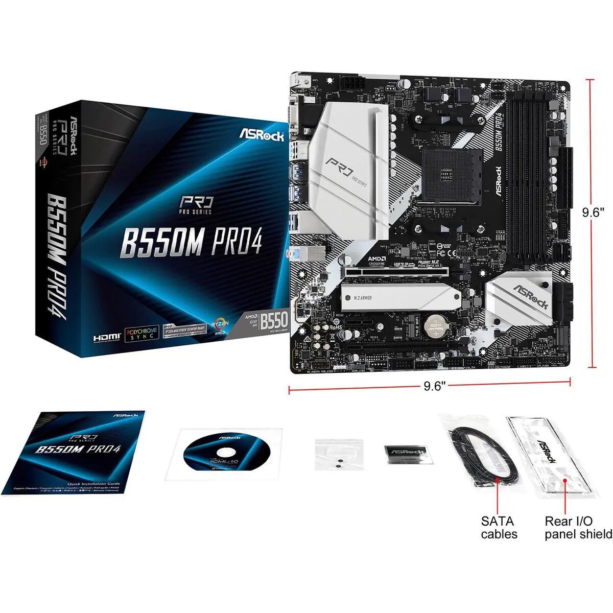 Motherboard ASRock B550M Pro4 Socket AM4 Micro ATX | Enjoy