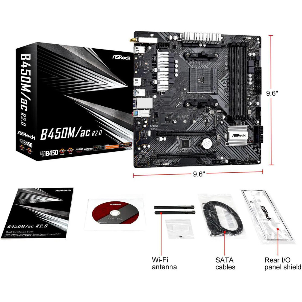 Motherboard ASRock B450M/AC R2.0 Socket AM4 Micro ATX - Imagen 7