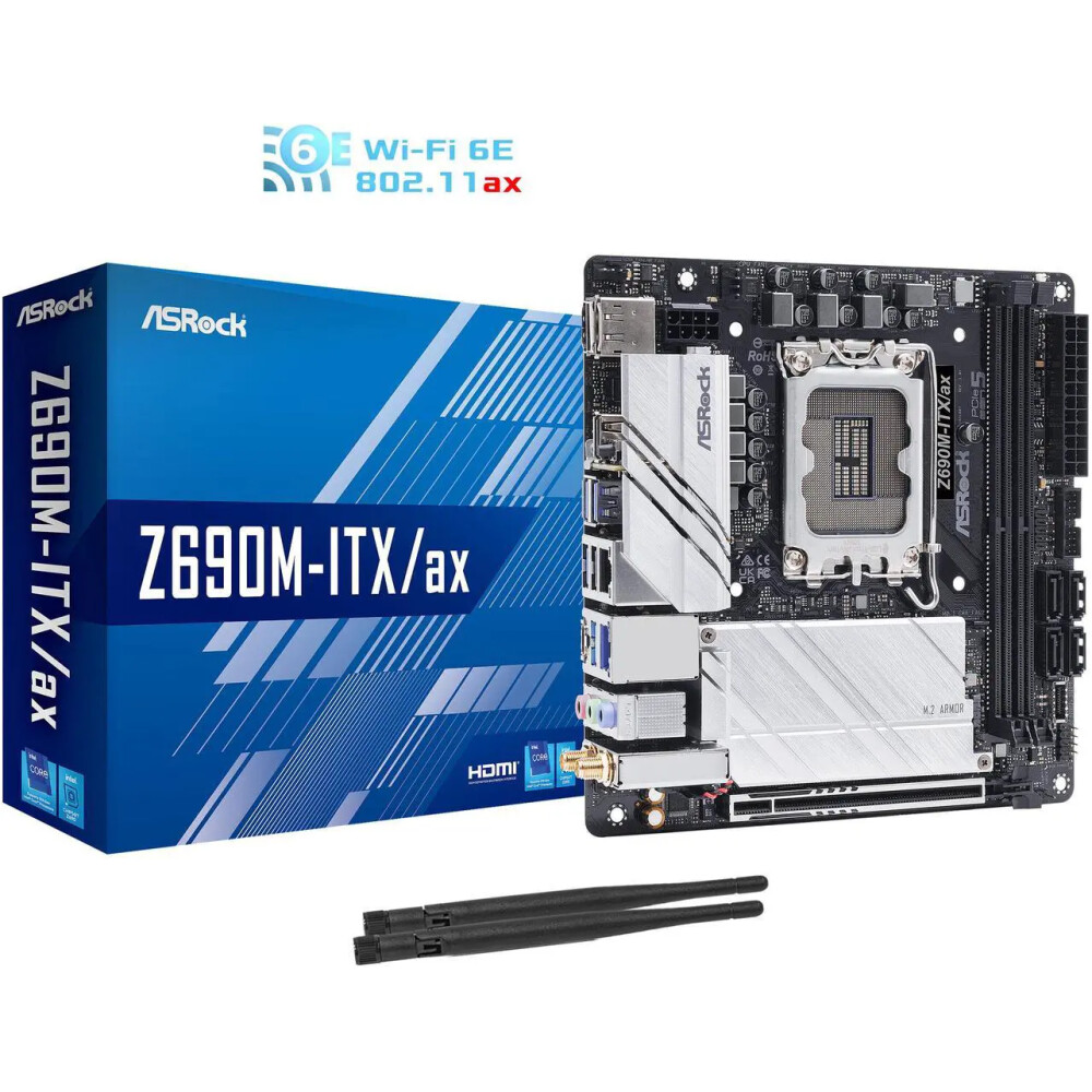 Motherboard ASRock Z690M-ITX/ax Socket LGA 1700 Mini ITX - Imagen 2