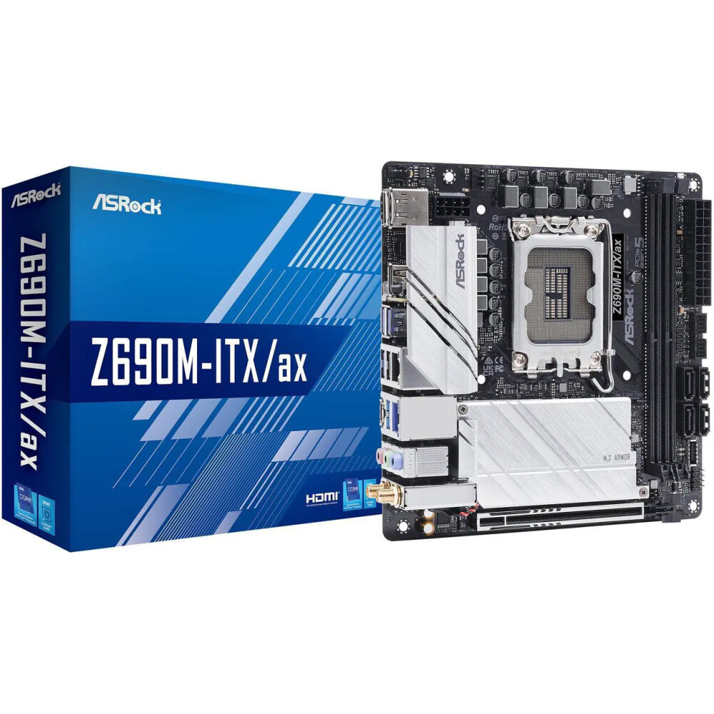 Motherboard ASRock Z690M-ITX/ax Socket LGA 1700 Mini ITX - Imagen 1