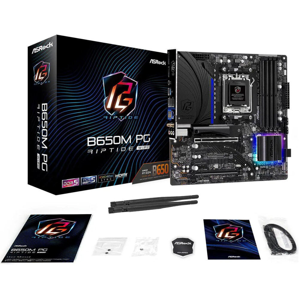 Motherboard ASRock B650M PG Riptide WiFi AM5 Micro ATX - Imagen 7