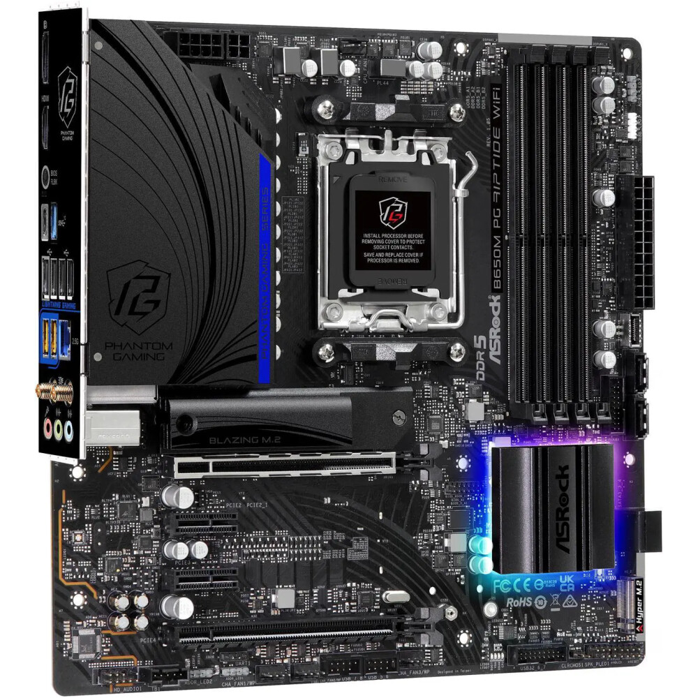 Motherboard ASRock B650M PG Riptide WiFi AM5 Micro ATX - Imagen 3