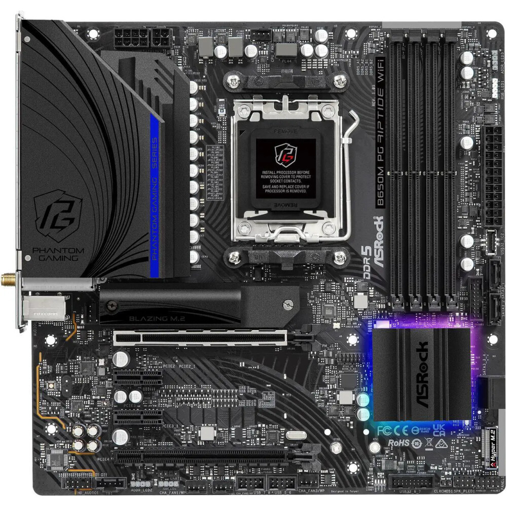 Motherboard ASRock B650M PG Riptide WiFi AM5 Micro ATX - Imagen 2