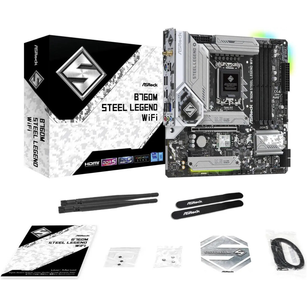 Motherboard ASRock B760M Steel Legend WiFi Socket LGA 1700 Micro ATX - Imagen 4